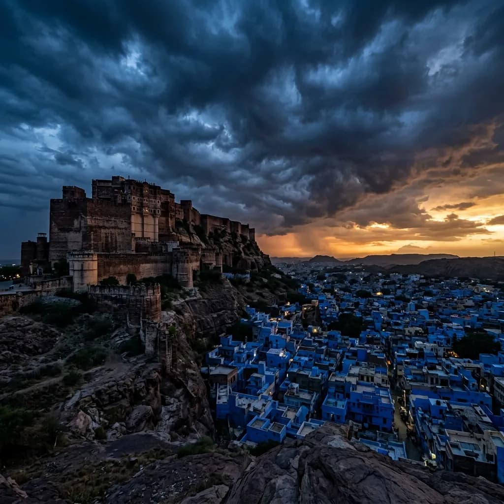 Best Anchor in Jodhpur — Mehrangarh Fort at twilight
