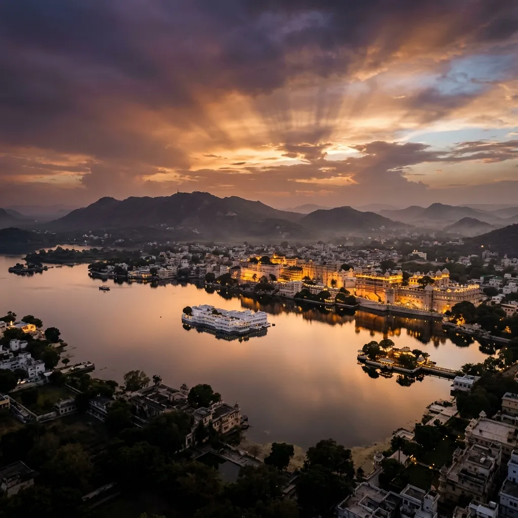Best Anchor in Udaipur — Lake Pichola at dusk