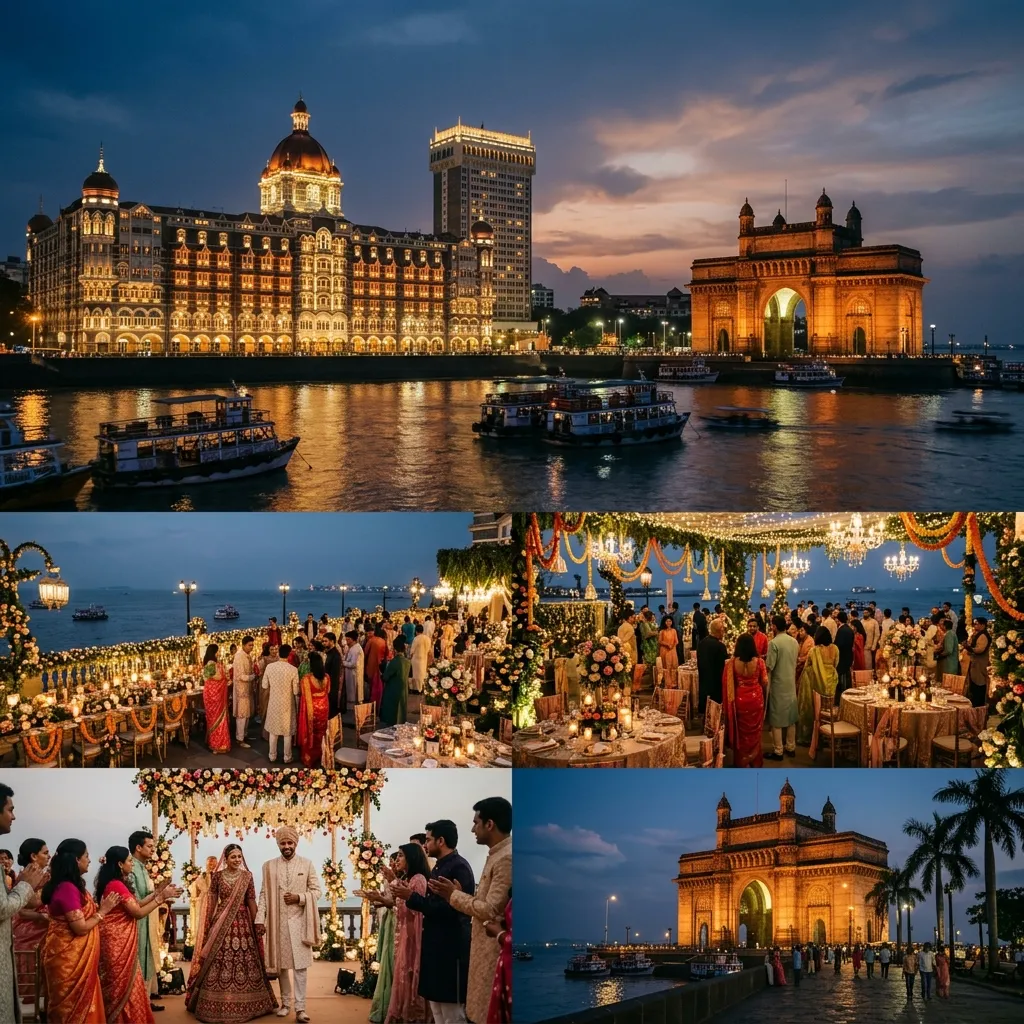 Best Anchor in Mumbai — Taj Mahal Palace and Gateway of India at twilight