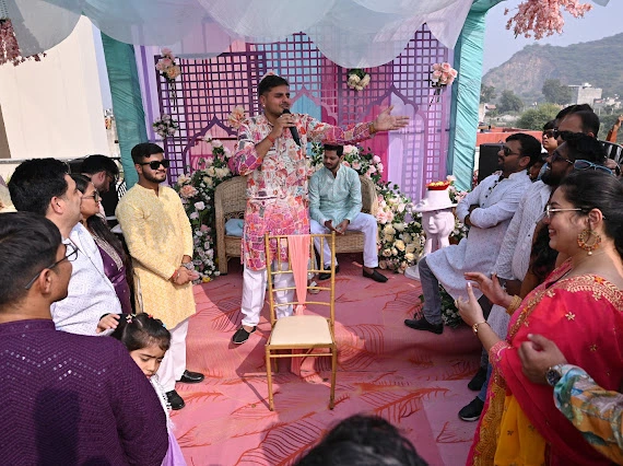 Anchor Yash Soni Varmala ceremony Jaipur